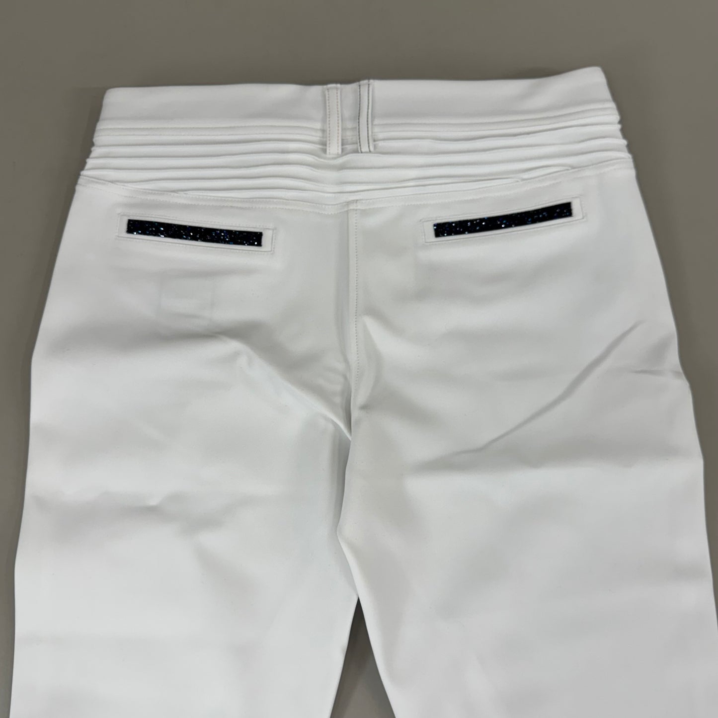 SAMSHIELD Adele Premium Equestrian Pants Women's Sz US 26, UK 8, FR 36 White Cosmic Nights