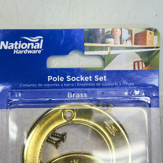 NATIONAL HARDWARE (5 PACK) Pole Socket Set Steel Brass N191-551