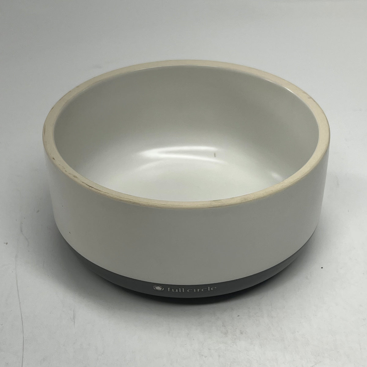 FULL CIRCLE Royal Plunge Toilet Plunger W/ Ceramic Holding Bowl White/Grey
