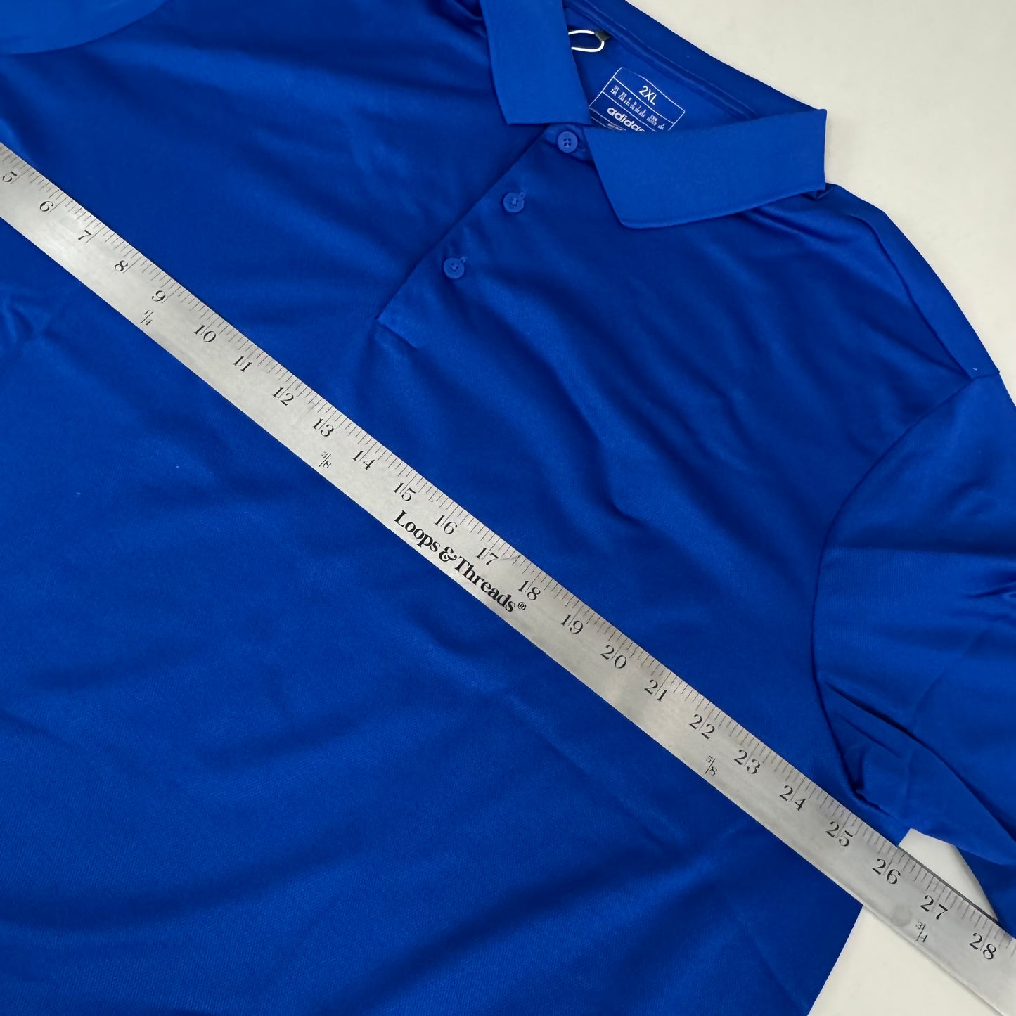 ADIDAS Basic Sport A430 Golf Polo Shirt men's SZ 2XL Collegiate Royal IB7348