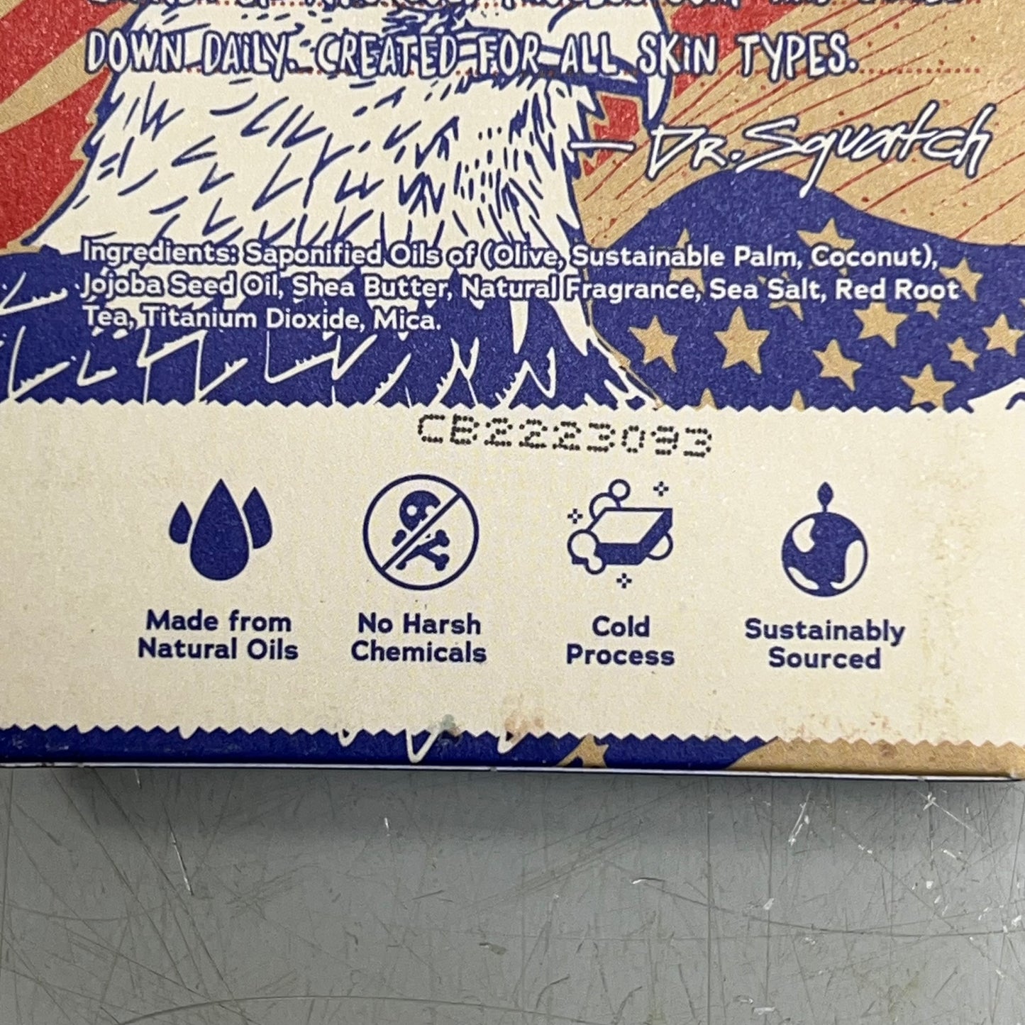 DR SQUATCH (3 PACK) Freedom Fresh Men's Natural Bar Soap Zero Grit 5oz