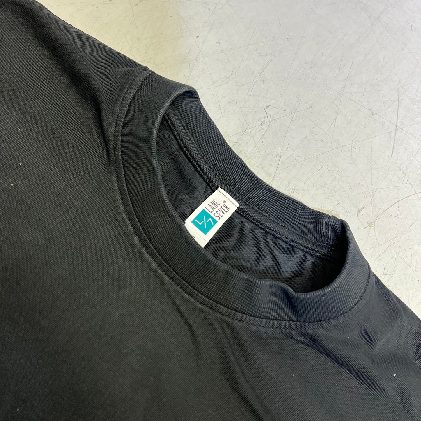 ZA@ LANE SEVEN (12 PACK) Urban Heavy Tee Garment Dye Short Sleeve Unisex Sz XL Pigmented Black