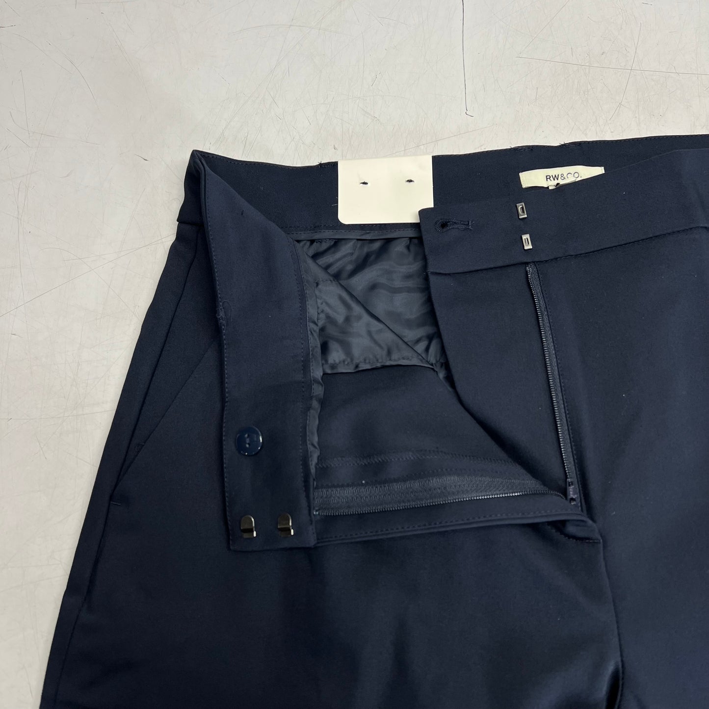 RW & CO Straight Leg Trouser Straight Leg  Women's Sz 16 Night Sky 489621