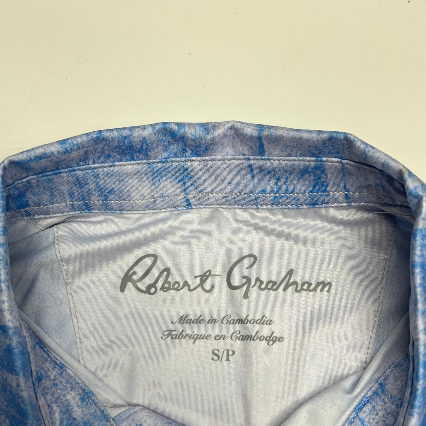 ROBERY GRAHAM Waters Short Sleeve Polo Shirt Men's Sz S Light Blue OS6706-450