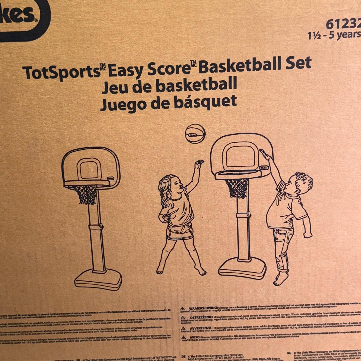 ZA@ LITTLE TIKES TotSports Easy Score Adjustable Kid’s Basketball Set 612329M81X1 B