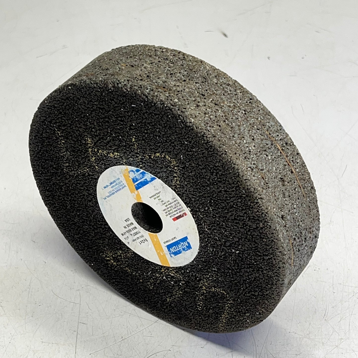 ZA@ NORTON Grinding Wheel Made In Usa 6000 RPM 8" X 2" X 1" ZFIC1421-P5BS-X348 (Water Damaged to Packaging) B