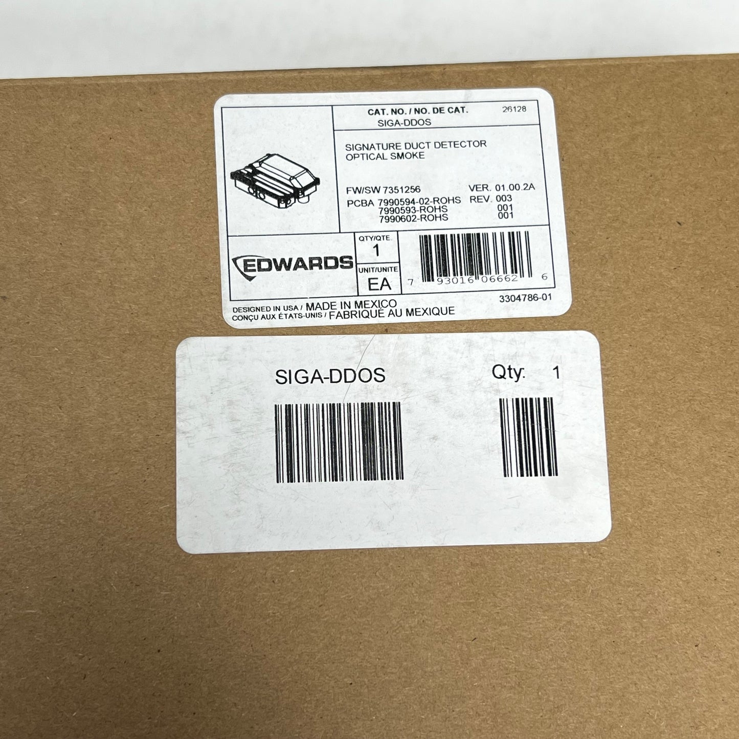 EDWARDS Optical Intelligent Duct Smoke Detector Simple Installation SIGA-DDOS
