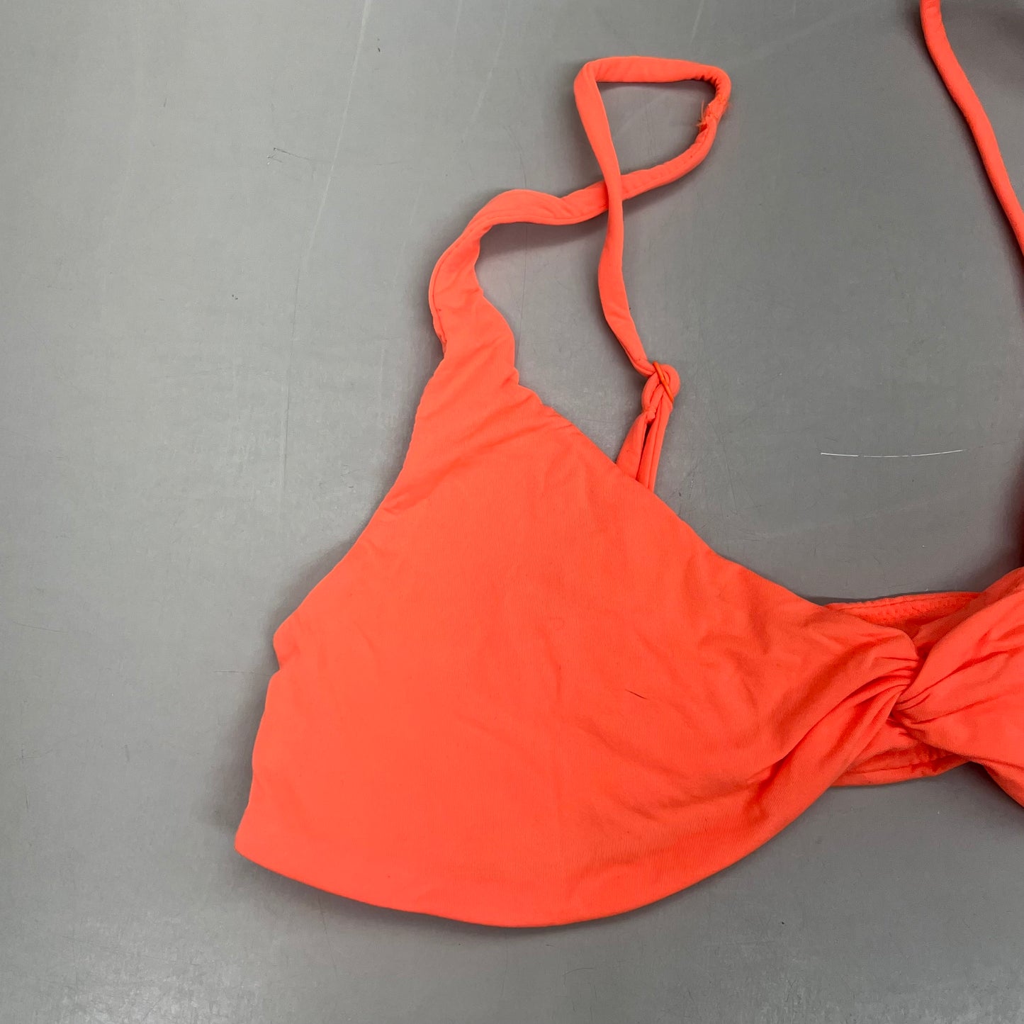 SKIMS Buttery Soft Knotted Bra Women's Sz M Neon Orange BR-SCN-0445