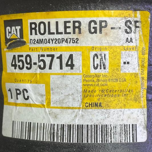 CAT OEM Roller GP-SF 12" L x 6.5" Dia Black & Steel 459-5714