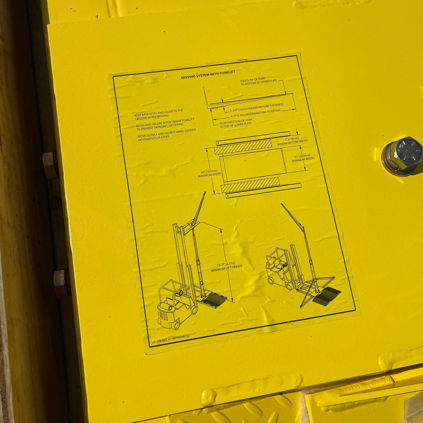 MILLER Overhead Rotational Boom Anchor System 14'-20' Telescoping Yellow SORBSYS by Honeywell