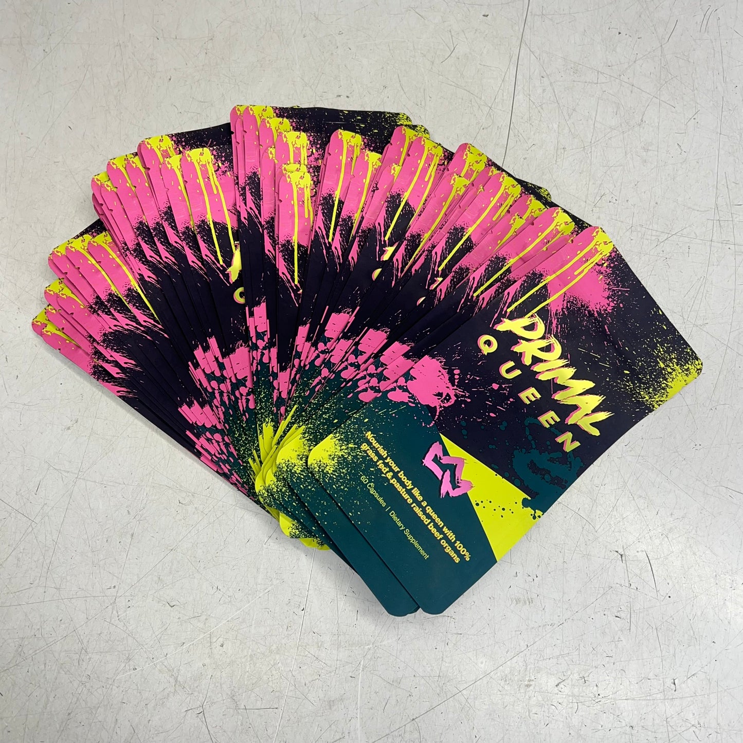 ZA@ PRIMAL QUEEN (50 PACK) Grass Fed Beef Organ Supplement Ziplockbag (BAGS ONLY)  8"x3"