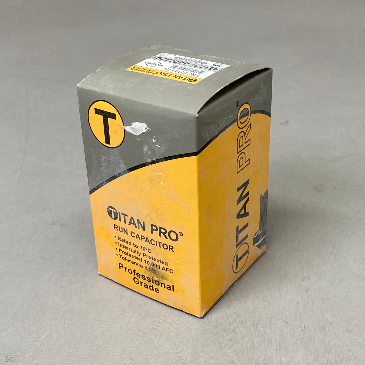 TITAN PRO Motor Run Capacitor 2.5"x3.74" Grey TRCFD4575