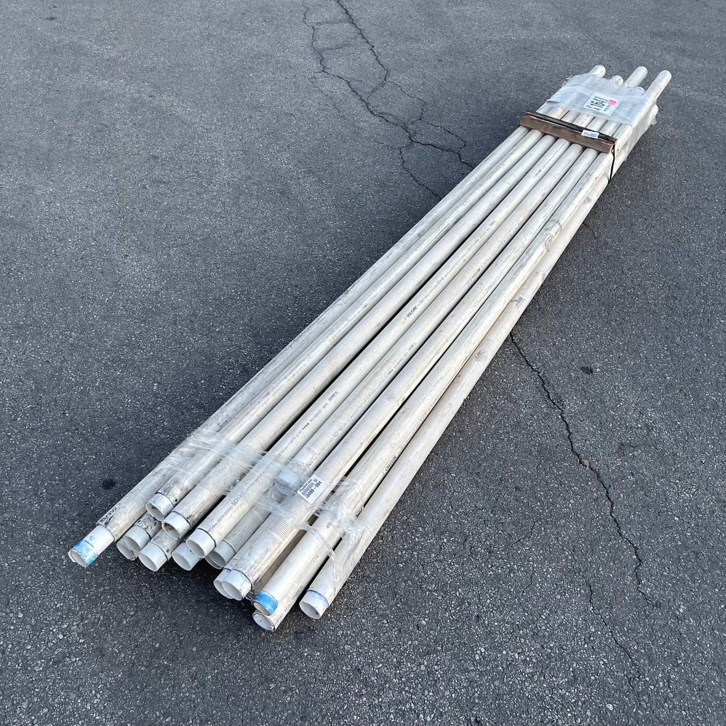 ZA@ Pallet of CRESLINE PVC Pipes 120”x2” (AS-IS)