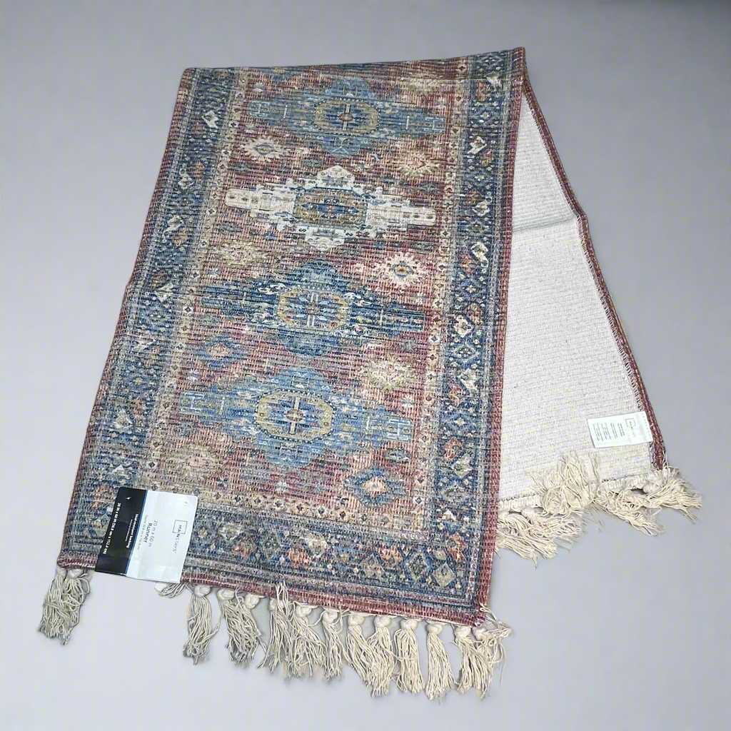 MAINSTAYS (2 PACK) Indoor Polyester Runner Rug 20"x60" Vintage Red MSS2100946517