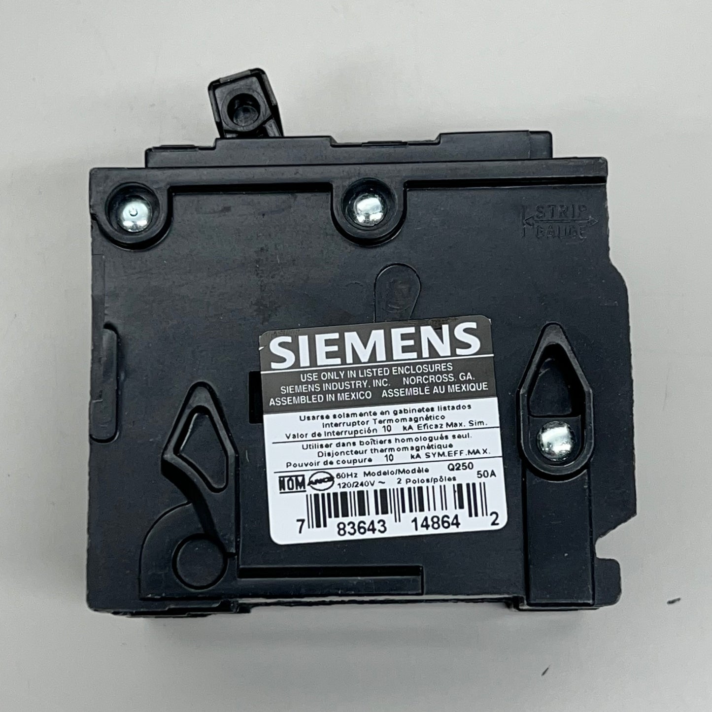 SIEMENS (2 PACK) 50 Amp Circuit Breaker Plug-In 2 Pole 240 Volt Q250