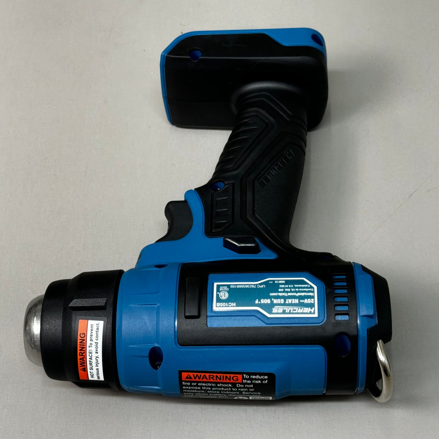 HERCULES 20V Lithium-Ion Cordless Compact Heat Gun 7" x 8 1/2" Blue HC105B