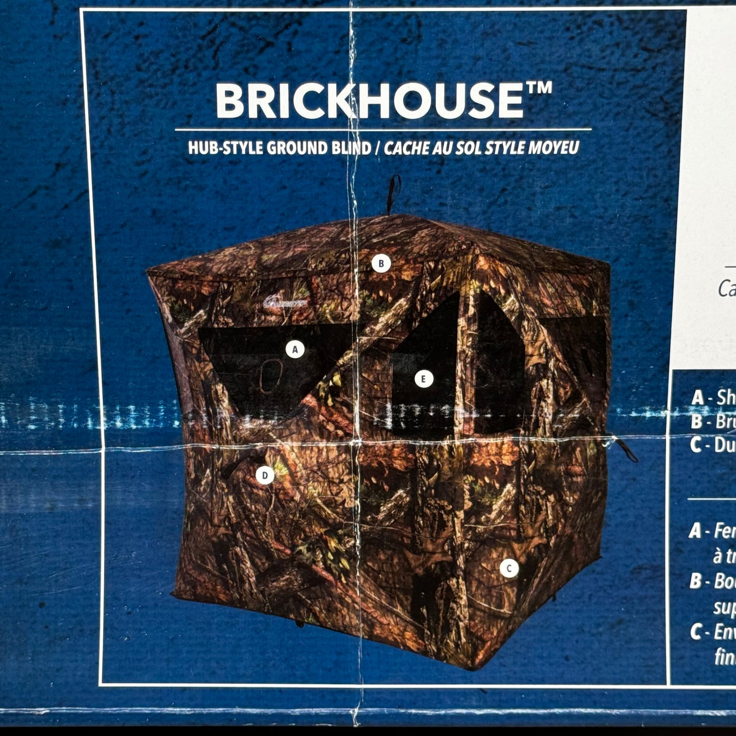 AMERISTEP Brickhouse Hub-Style Ground Blind 3 Person Capacity Camo AMS-AMEBL3029