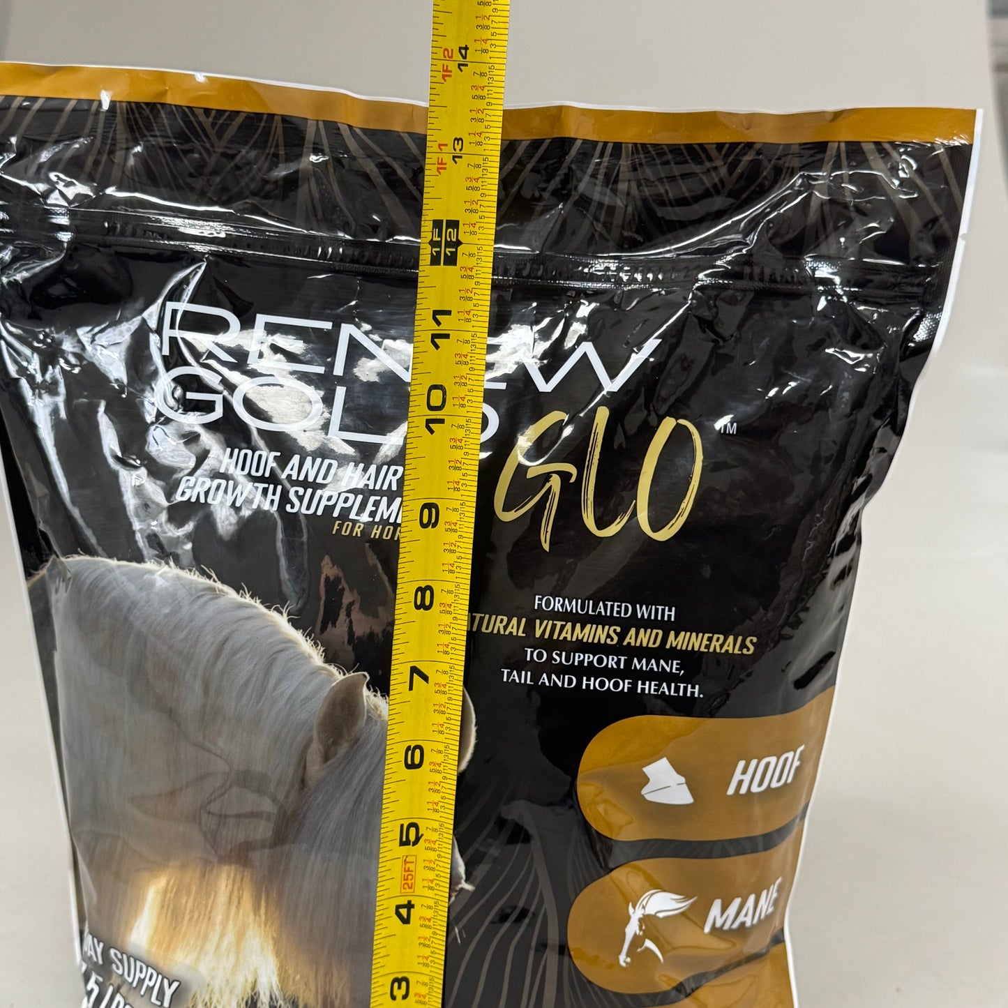 RENEW GOLD Glo Hoof And Hair Growth Supplement For Horses 7.5 lbs RGGLO7.5 BB 07/26