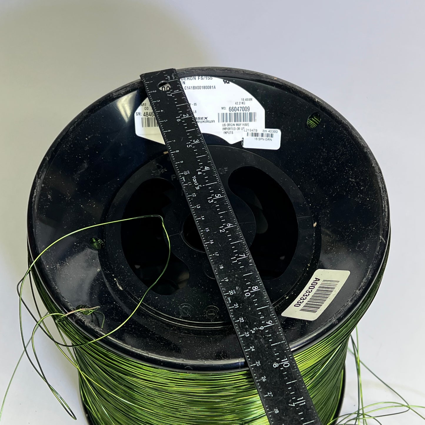 ELEKTRISOLA Copper Magnet Wire Polyester AQ18 18 AWG Green C141BX00180081A