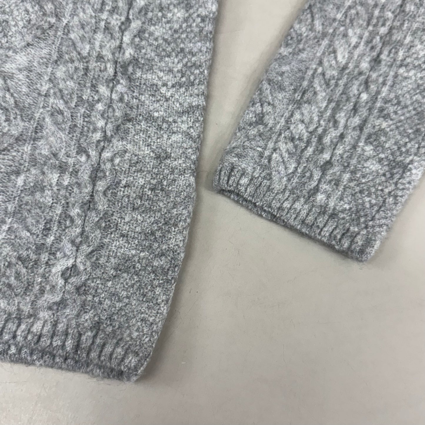 VINCE CAMUTO Cable Knit Sweater Women's Sz-S Light Heather Grey SC2895