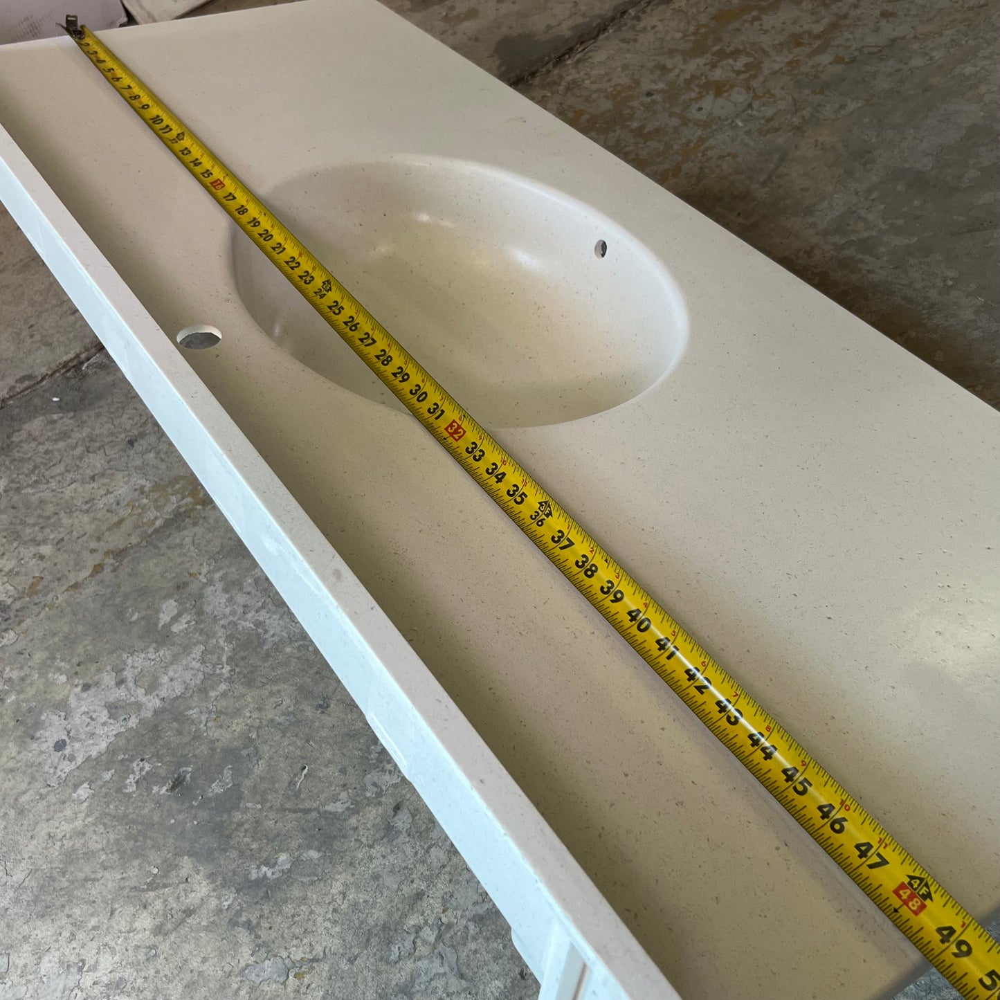 SWANSTONE Vanity Top Bir 21.5"W x 49"L White VT02249