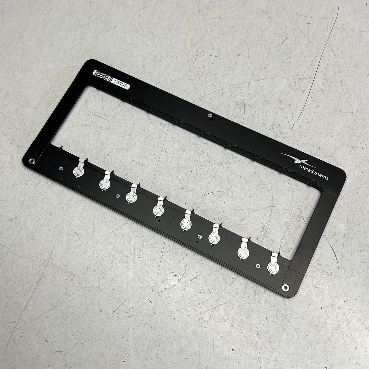 META SYSTEMS Modular Stage Adapter Plates for Microscopes 10.5"x5" Black