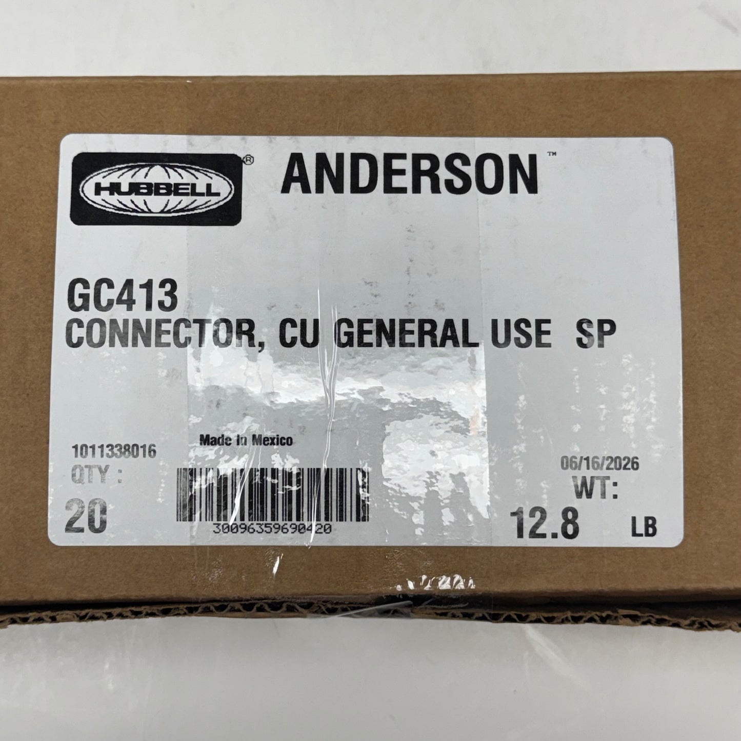 HUBBELL (20 Pcs) Copper Grounding Connector, General Purpose Wire Clamp GC413