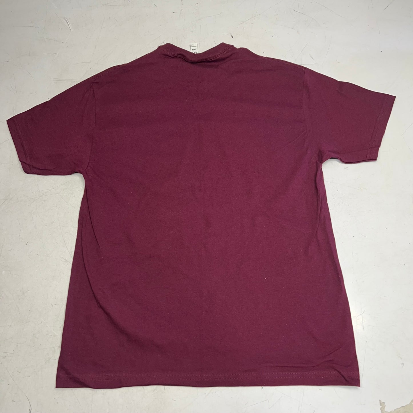 ZA@ AMERICAN APPAREL (12 PACK) Heavyweight Cotton Tee Unisex Sz L  Burgundy 1301