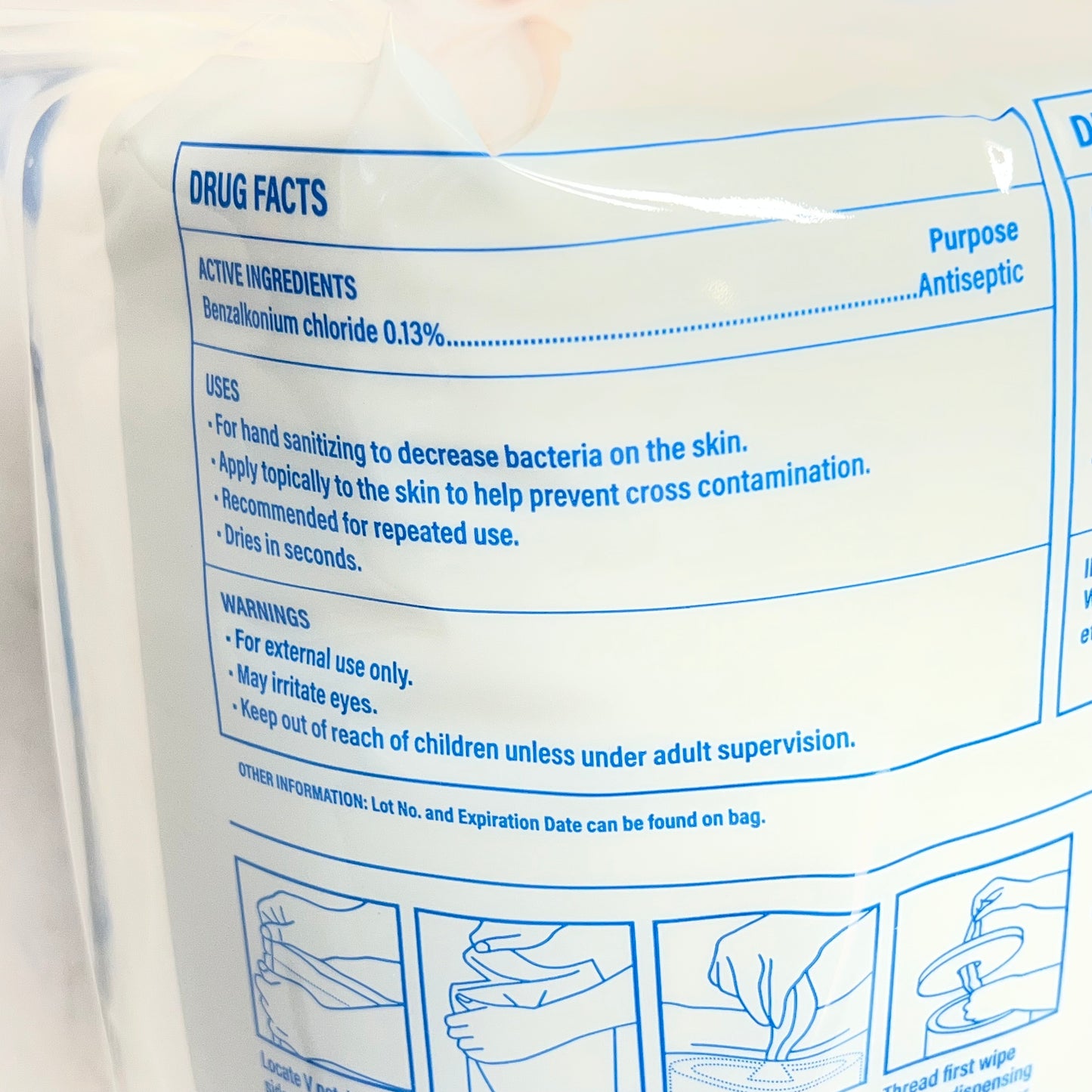 WP WIPES PLUS Lemon Scent Sanitizing Wipe Alcohol Free 800 Wipes 8"x6" BB 11/26