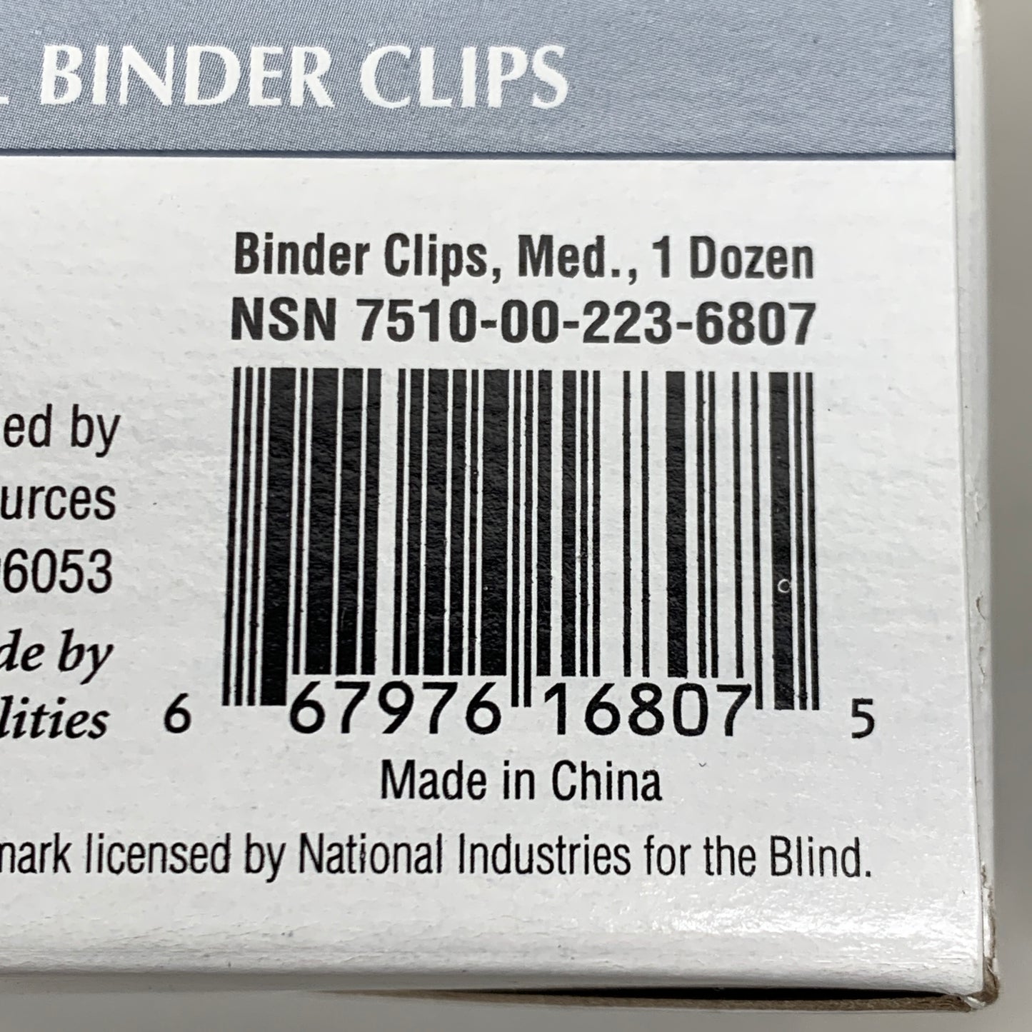 SKILCRAFT (5-PACK) Hardened Steel Binder Clips Medium 12 PK 7510002236807