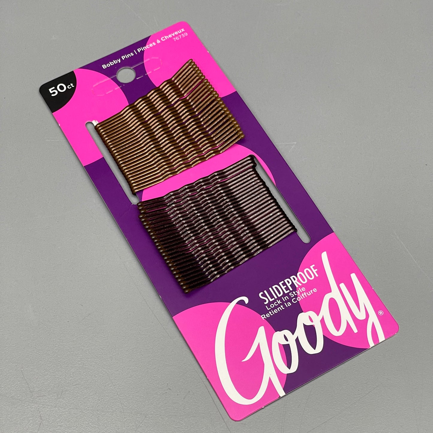 GOODY 3 Sets of 50! Metallic Bobby Pins Brunette 150 CT 3000465 (New)