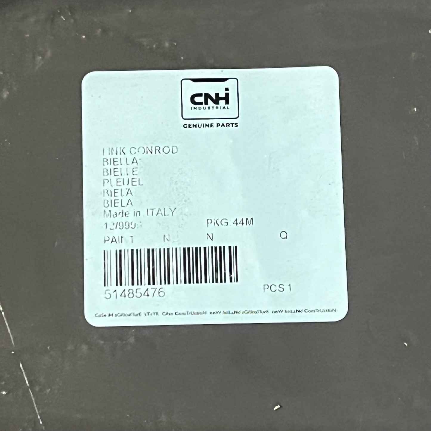 CNH INDUSTRIAL Genuine Parts Link Conrod for Compact Wheel Loaders Grey 51485476