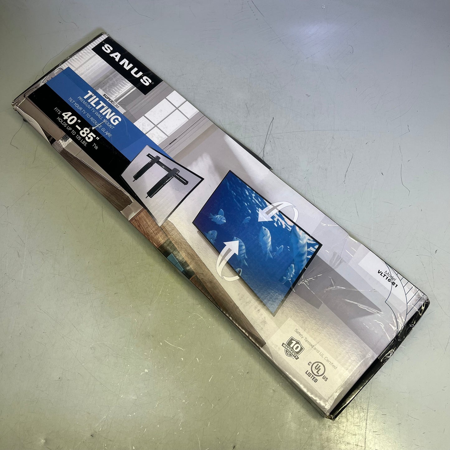 SANUS Ultra Slim Tilting Flat TV Mount 40"-85" 125 Load Capacity Black VLT16-B1