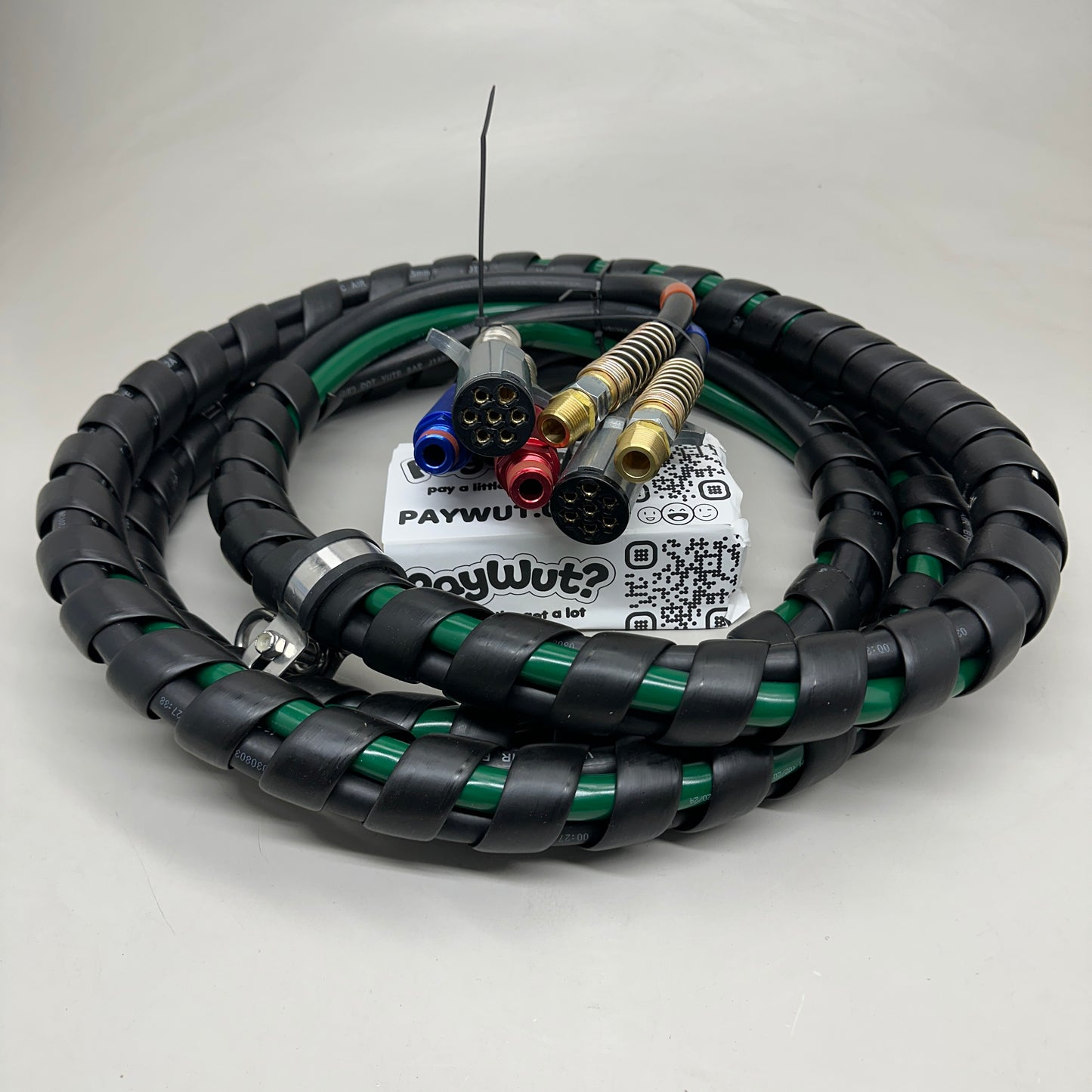 12Ft 3-in-1 Wrap Set Air Line Hose Assemblies Fit For Semi/Truck/Trailer/Tractor