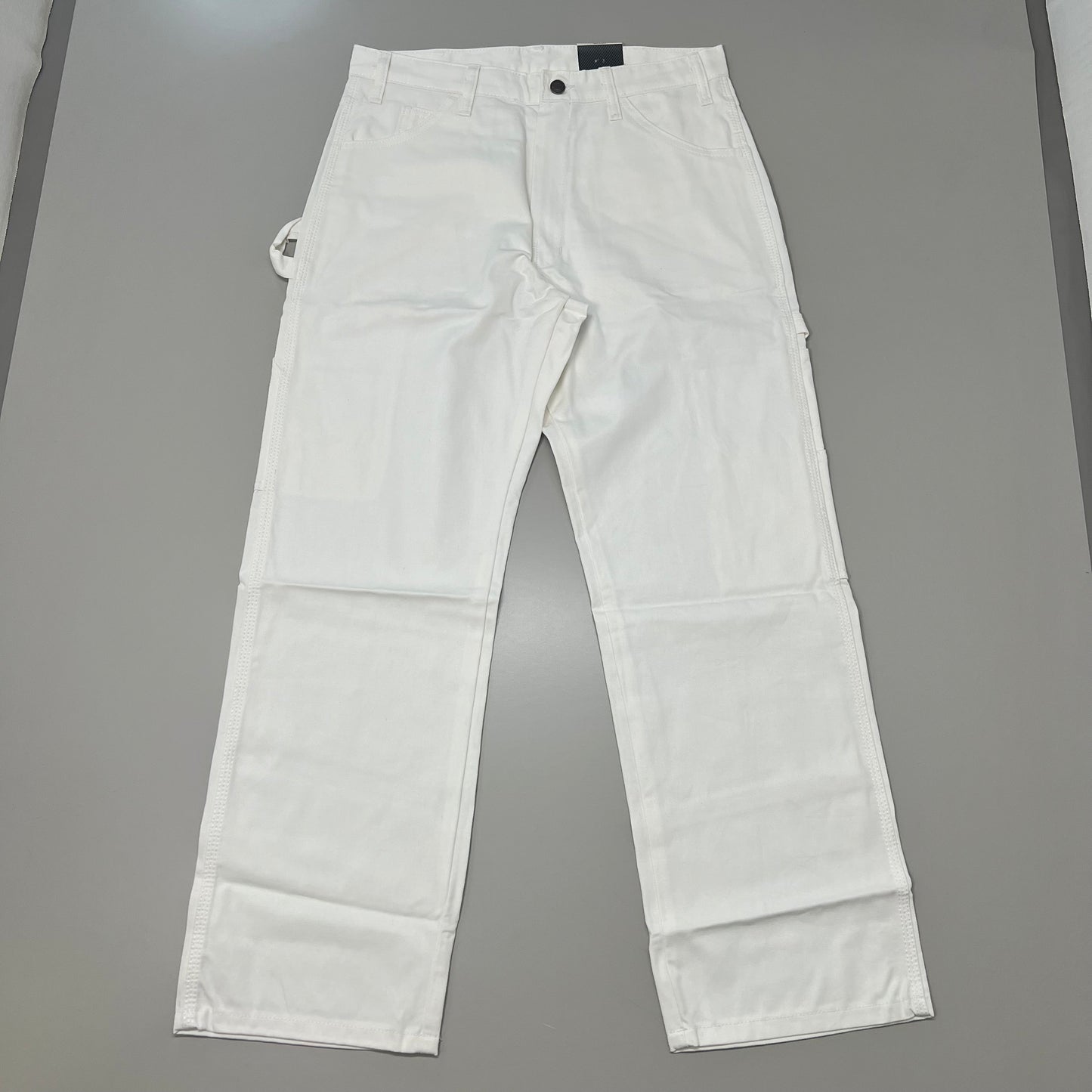 DICKIES Straight Leg 9 Pocket Painters Pant Relaxed Fit Men's 32X30 White 1953WH