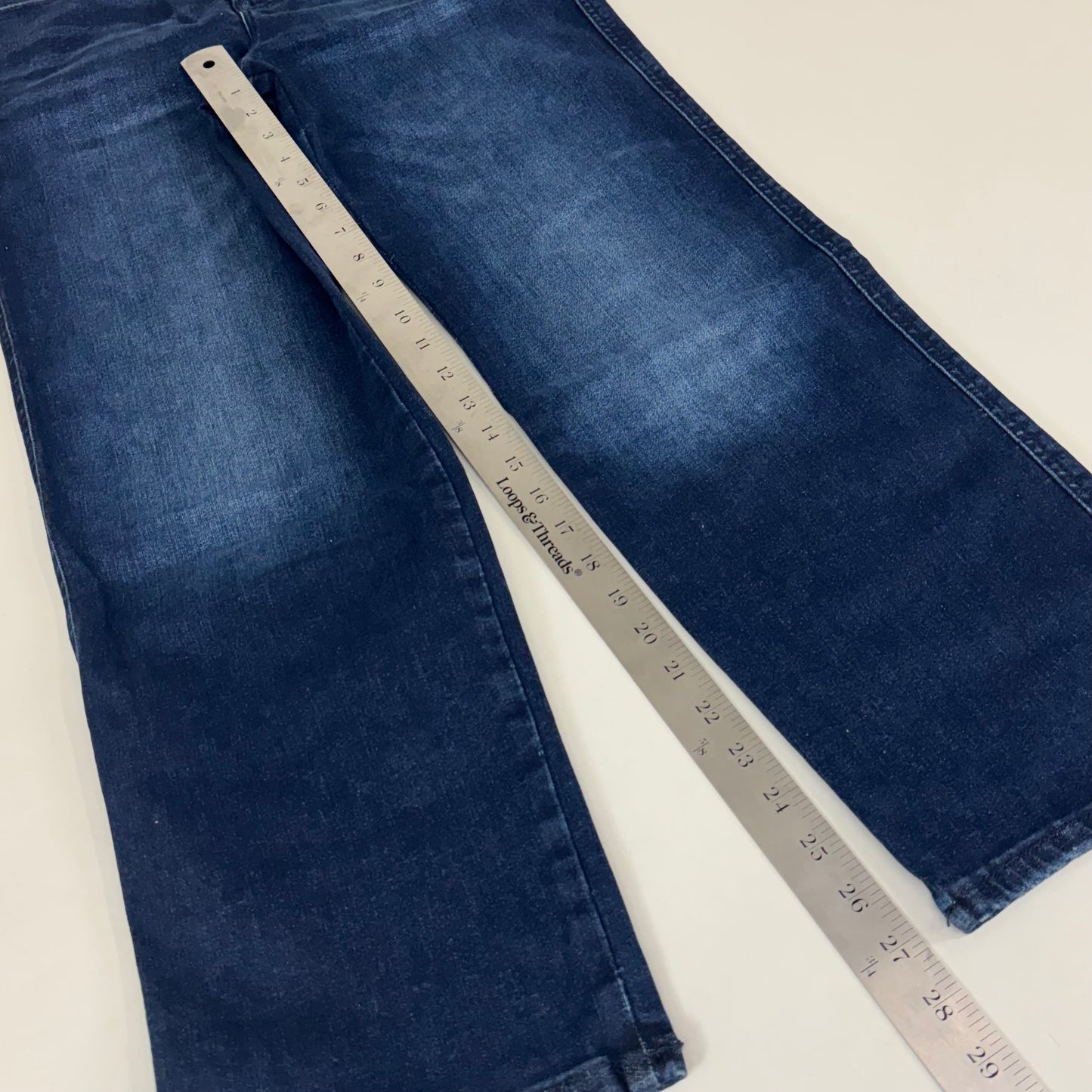 GOOD AMERICAN Always Fits Good Curve Straight Jeans Women's Sz 6/12 Indigo707 GCST739TT