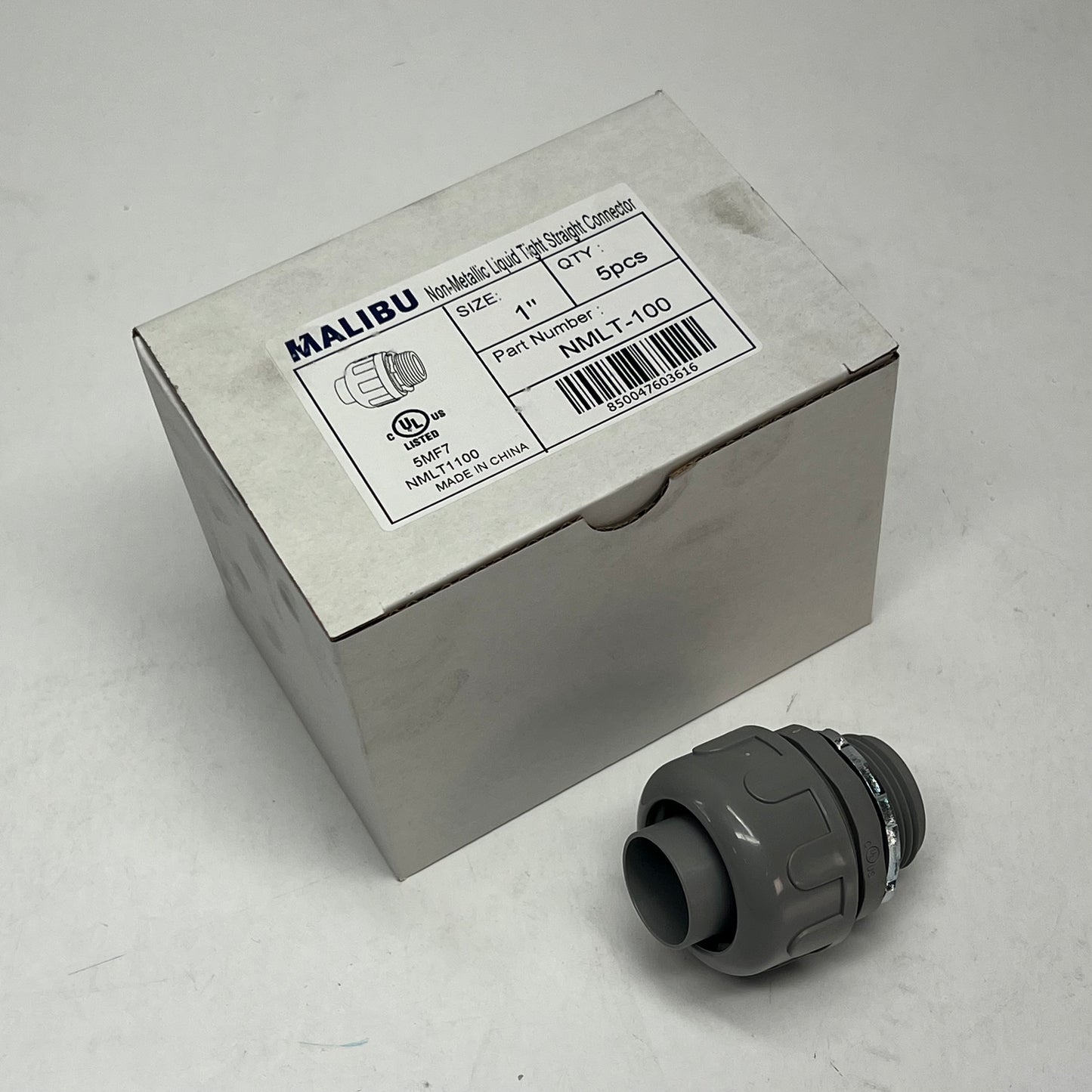 ZA@ MALIBU (5 PACK) Powerseal Nmlt Non-metallic Liquid Tight Straight Connector