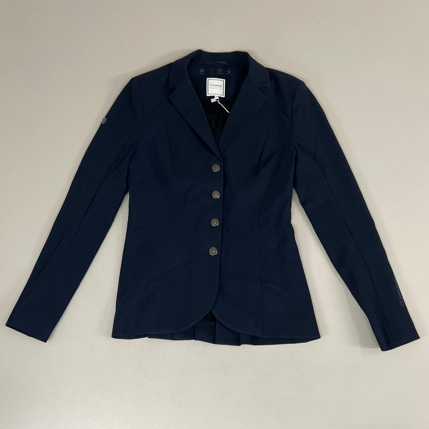 SAMSHIELD Olympe IV Equestrian Riding Jacket Women’s Sz US 6, UK 8, FR 36 Navy Blue