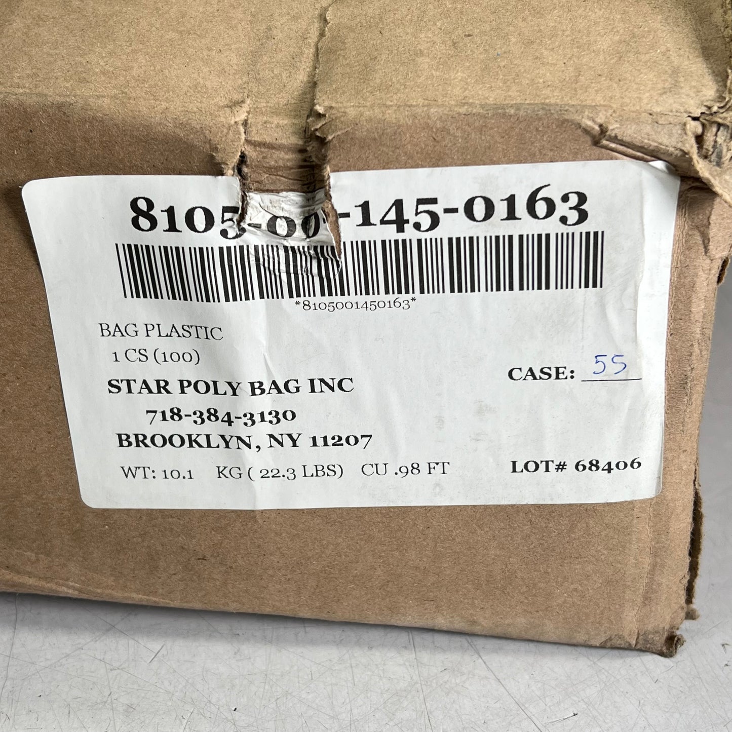 STAR (100 PACK) Poly Plastic Bags Huge!! 54"x39" Transparent 8105-00-145-0163