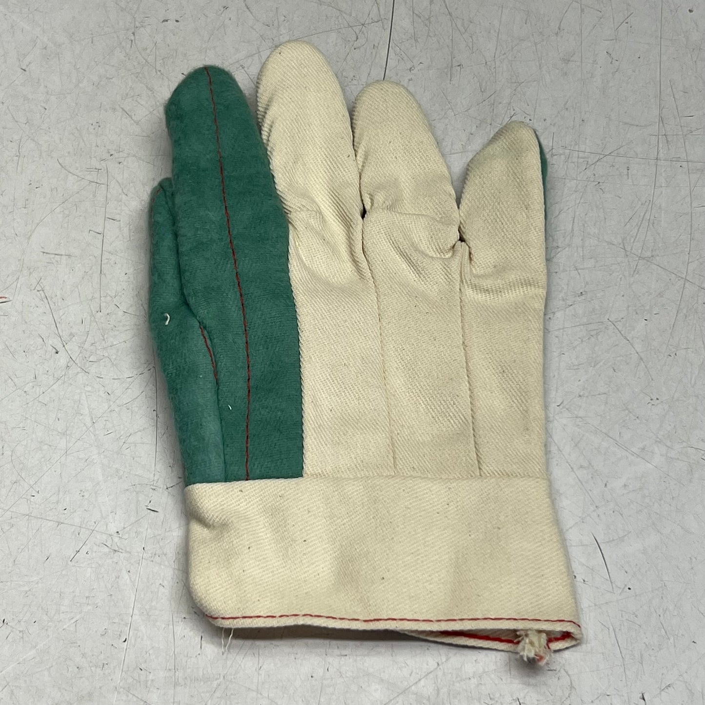 CAROLINA GLOVE (12 Pairs) Men's Safety Gloves Sz Large, Green & Beige FG170