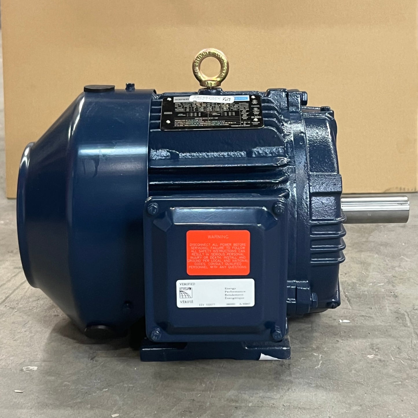 MARATHON Severe Duty Motor: 3 HP, 1,770 Nameplate RPM, 460V AC, 182T Frame