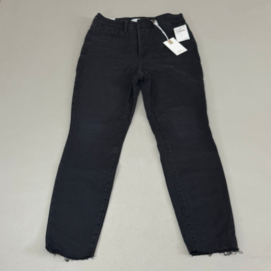 GOOD AMERICAN Good Waist Crop High-Rise Women's Sz 6 Black343 GWCEB960BT