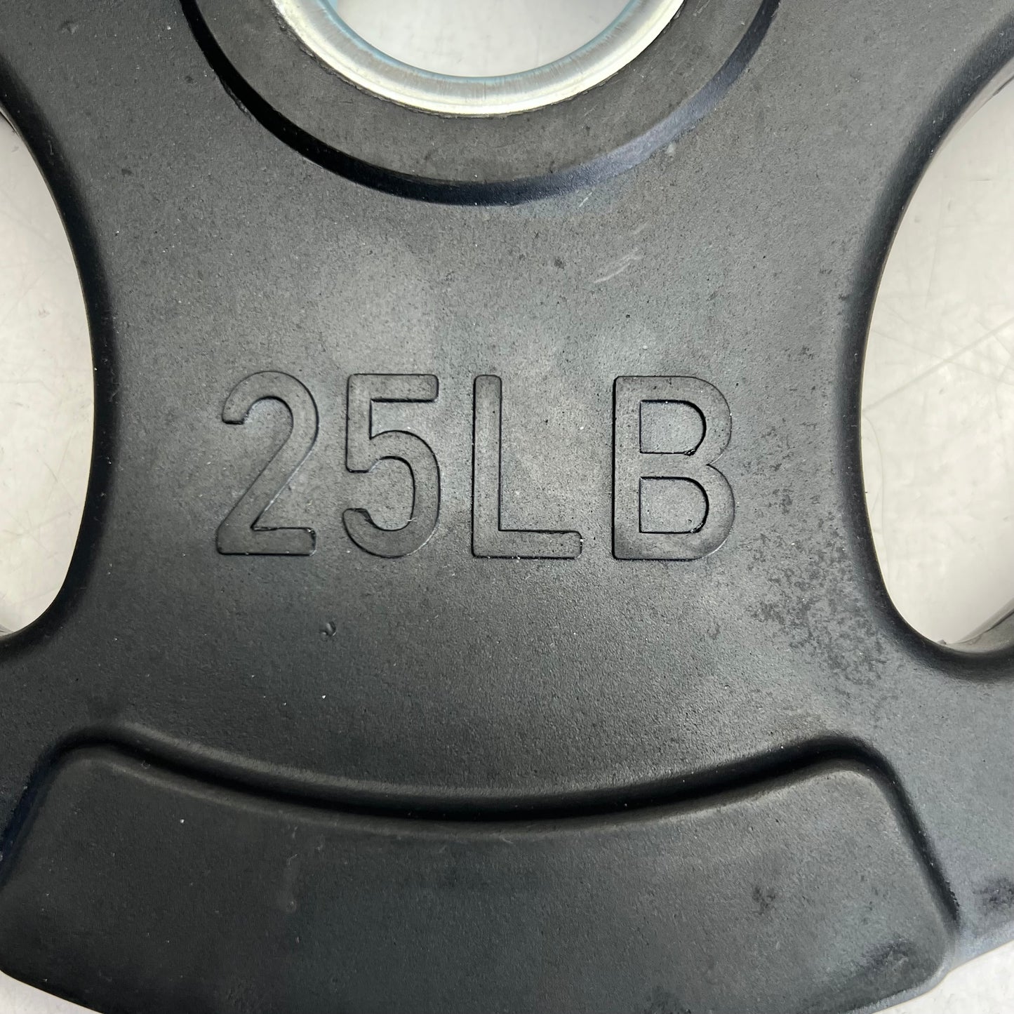 TRI-GRIP Single Rubber Plate 25lb, Black