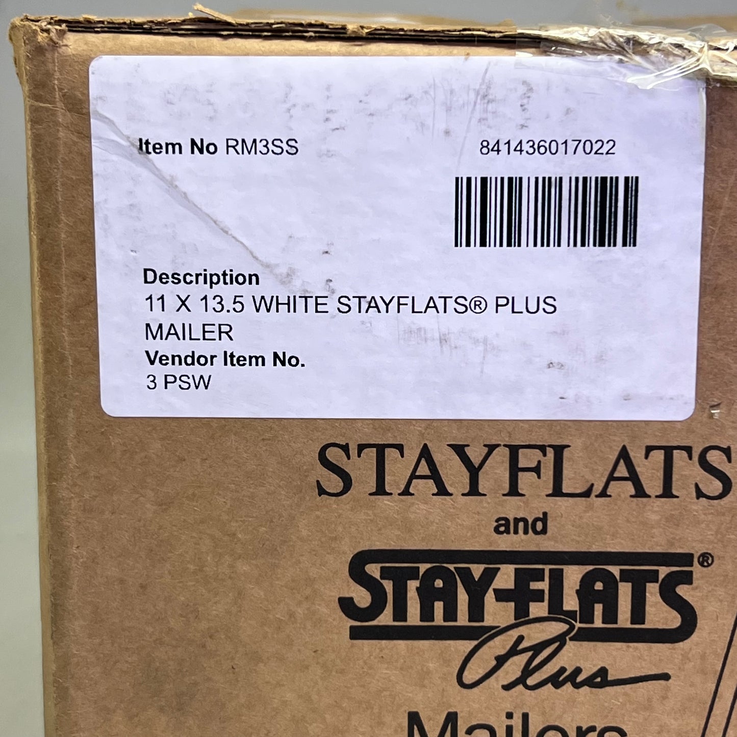 STAY FLATS (100 PACK) White Mailers Sz 11" x 13.5" RM3SS