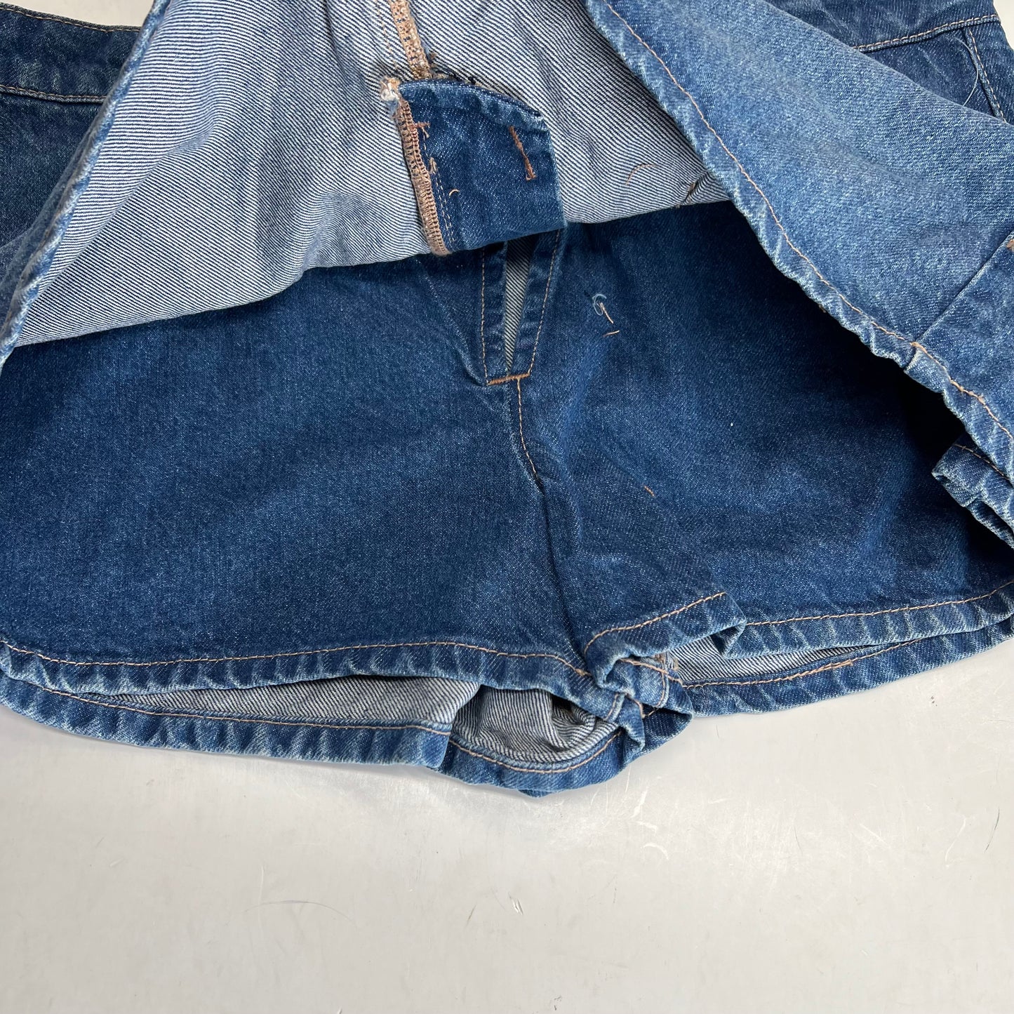 FREE PEOPLE Gallivanting Peekaboo Skort Women's Sz 31 Blue Rebel OB1904070