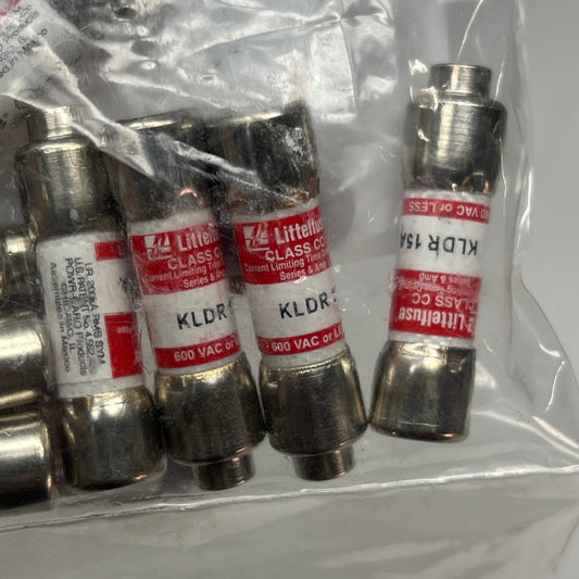 LITTELFUSE (10 PACK) Time Delay Fuse 15A 600V Class C  KLDR015.T