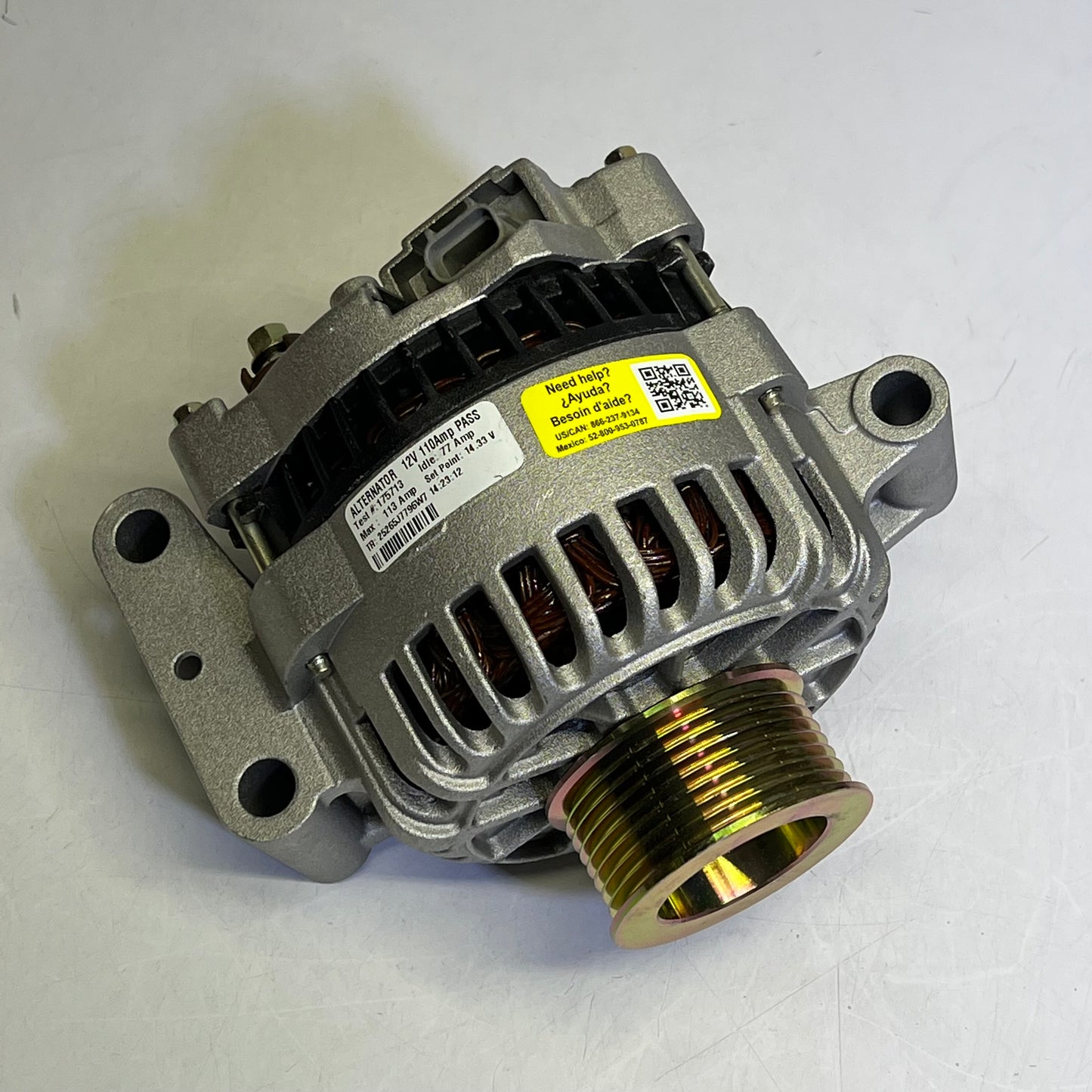 NAPA Remanufactured Alternator Standard 110 a for Ford Model Vehicles  2133133K