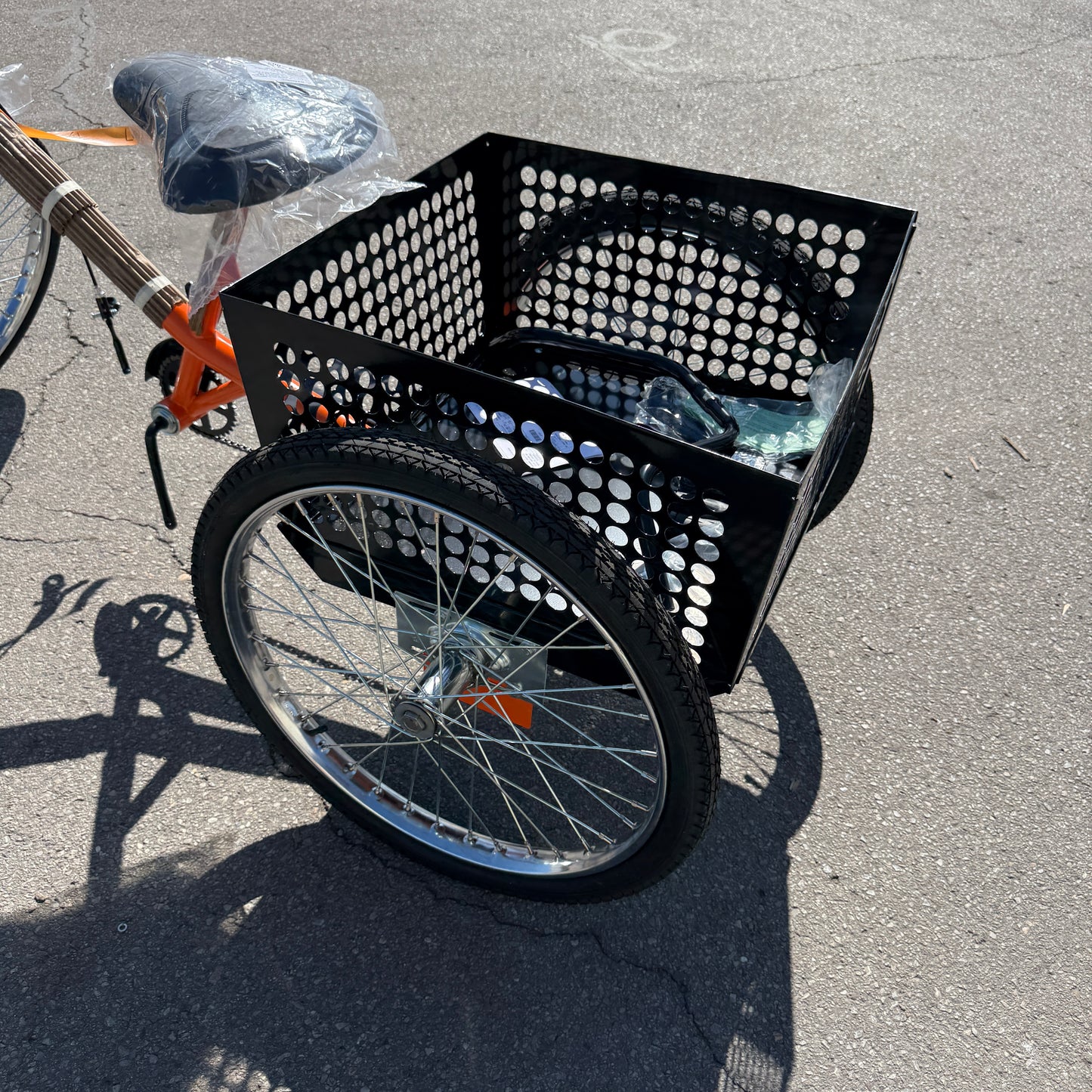 WORKSMAN M2020-CB Mover Industrial Cargo Tricycle 20” Orange w/ M13970 Basket