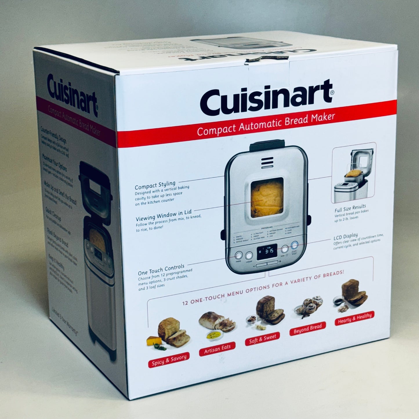 CUISINART Bread Maker Machine Sz 10.5” H x 10” L x 7.5” W Silver CBK-110P1