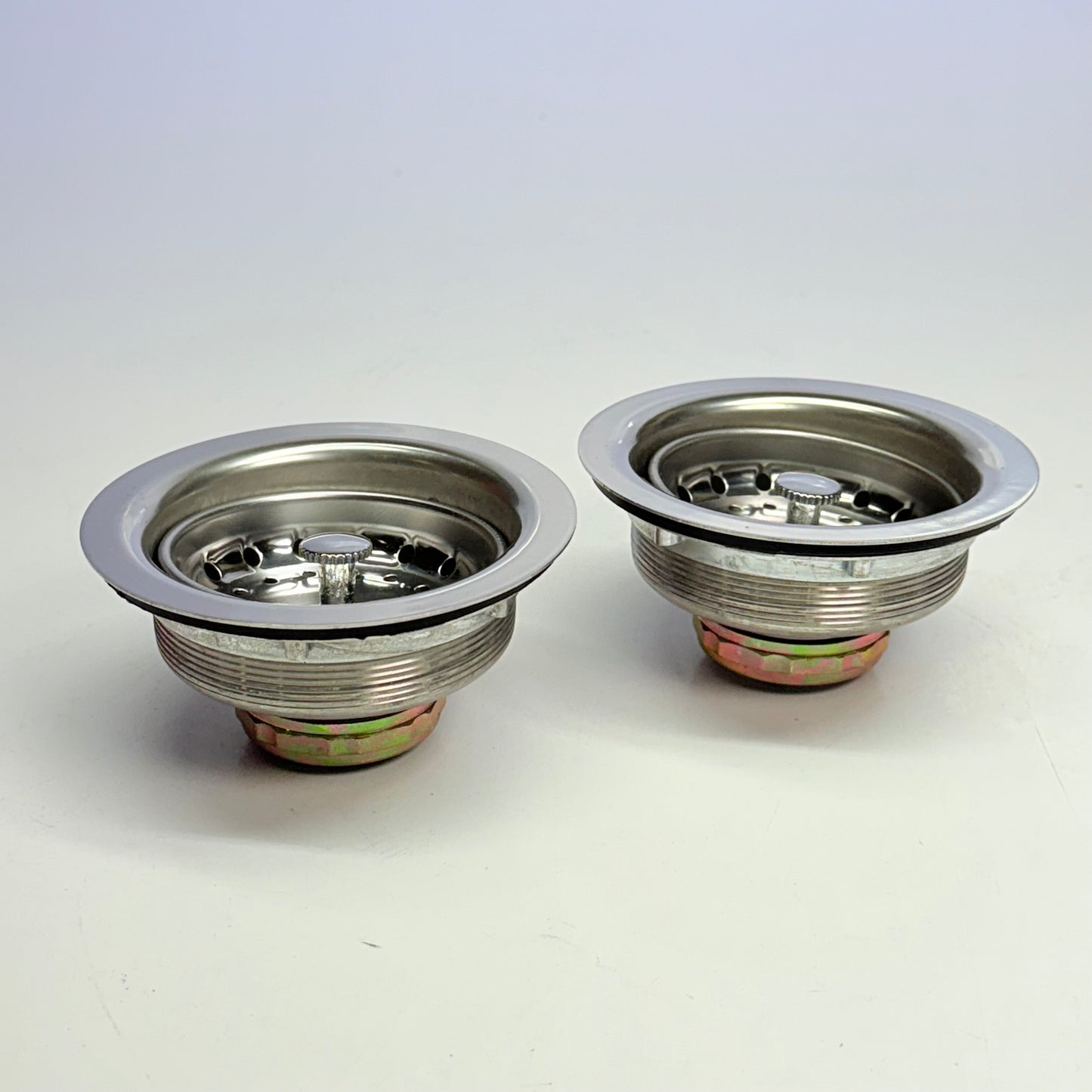 WEBSTAURANT(2 PACK) Regency 3 1/2" Basket Drain With Strainer- 1 1/2" IPS Silver
